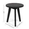 CAVINAS Modern Patio Side Table with Round Tabletop and Three Angled Legs, Handcrafted Acacia Wood Outdoor Table, Modular Outdoor End Table for Patio - 4 of 4