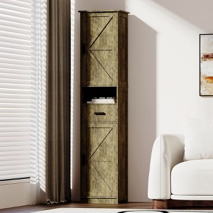 NicBex 69" Tall&Slim Bathroom Storage Cabinet,Freestanding Cabinet with Adjustable Shelves,Doors&Anti-Tipping Device for Kitchen&Living Room - 1 of 4