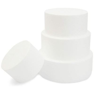 Bright Creations 4 Tiers Foam Round Shapes Mini Cake Dummy Set