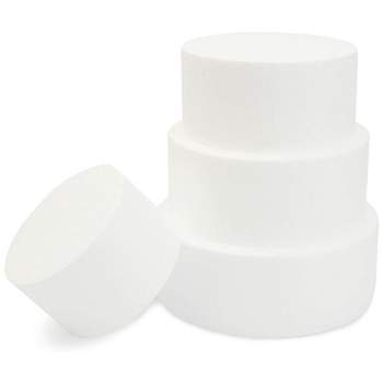 10 Pieces DIY Cylinder Shape Polystyrene Foam for Crafts - 14x4.5cm 
