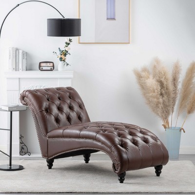 LOVMOR Tufted Armless Chaise Lounge