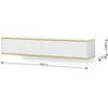 Homlando Subi 180 TV Stand - Italian Elegance with Milled Fronts and Gold Accents - 3 of 4