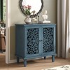 Lyngins Sideboard Buffet Cabinets with Floral Carvings,Brass Handles,Coffee Bar Cabinets,Credenzas for Kitchen,Entryway - 2 of 4