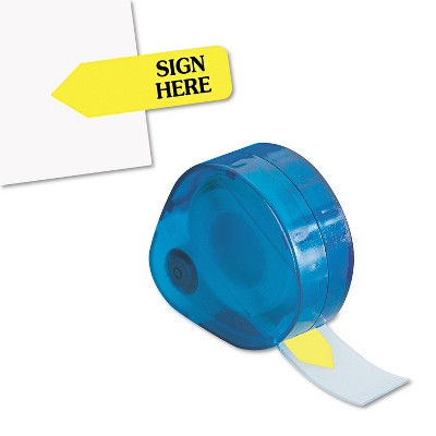 Redi-Tag Arrow Message Page Flags in Dispenser "Sign Here" Yellow 120 Flags/Dispenser 81014