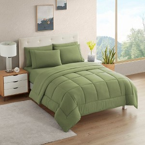 European Bedding Style Sheet Set and Comforter Bundle, A Scandinavian-inspired bedding set - 1 of 4