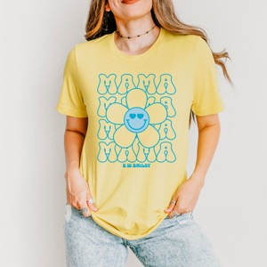 Simply Sage Market S.W.Smiley Mama Stacked Flower Short Sleeve Tee - 1 of 4