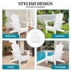 Hyleory HDPE Outdoor Folding Chair with Cloud-Shaped Backrest, Portable Patio Seating - 4 of 4