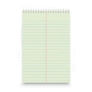 Universal Steno Pads Gregg Rule Red Cover 6" x 9" 80 Green-tint Sheets - 1 of 4
