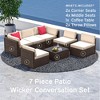 Nestl 7 Piece Outdoor Patio Furniture Set, Wicker Patio Furniture Set with Cushions - 2 of 4