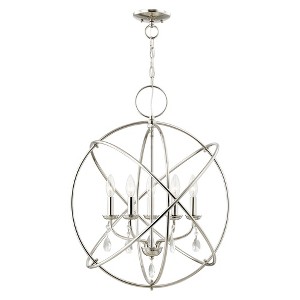 Livex Lighting Aria 5 - Light Chandelier in  Polished Nickel - 1 of 3