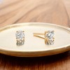 Slickblue Classic Sterling Silver Stud Earrings, 0.5-3 Ct. CZ, Gold/Silver, Round Cut, 4mm-7mm, Butterfly Back - 3 of 3