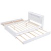 Queen Size Bed Frame with Trundle, Wood Platform Bed with 2 Drawers, Bed Frame with Headboard, Wooden Slats Support, No Box Spring Required - 4 of 4
