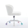 Ridstar Adjustable Swivel Home Office Chair with Metal Base-White - 3 of 4