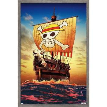 Cuadro One Piece Going Merry Adios Marco Vidrio 51x36 Poster