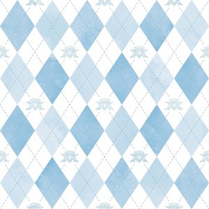 Disney Descendants The Rise of Red - Chloe Crown Argyle Kids' Peel and Stick Wallpaper - 1 of 4