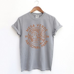 Simply Sage Market Women's Mesa Verde National Park Short Sleeve Garment Dyed Tee - 1 of 4