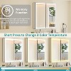 Grand Medicine Cabinet with Mirror and Light, Recessed/Mount Bathroom Medicine Cabinets, Defogger Mirror, Adjustable Shelves, Dimmable, Black - 4 of 4