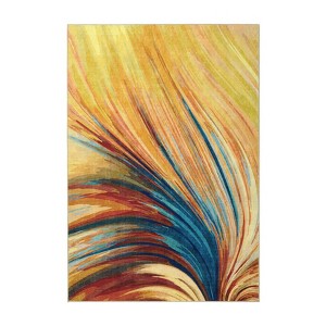 Washable Modern Abstract Area Rugs for Living Room Bedroom, Indoor Non Slip Floor Carpet for Home Office - 1 of 4