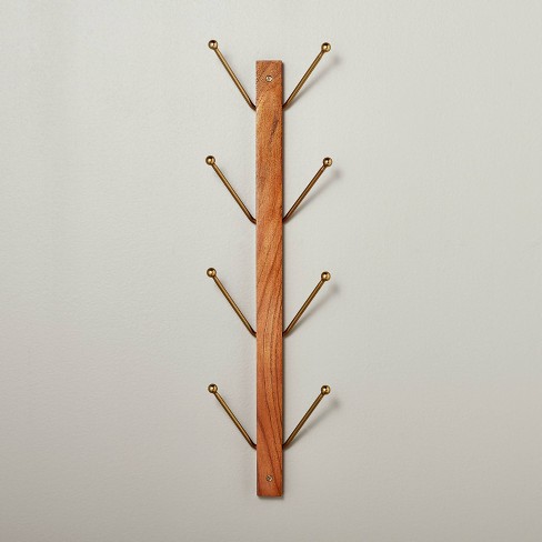 Wood Wall Hooks 1 Pack Coat Hooks Wall Mounted Heavy Duty Hooks