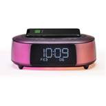 iHome Color Changing Bluetooth Alarm Clock Speaker with Qi Wireless, Speakerphone, and USB Charging