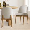 9-Piece Oval Dining Table Set, Modern Wood Table in Black or Oak with 8 Upholstered Dining Chairs, Perfect for Kitchen & Dining Room- Maison Boucle - 2 of 4