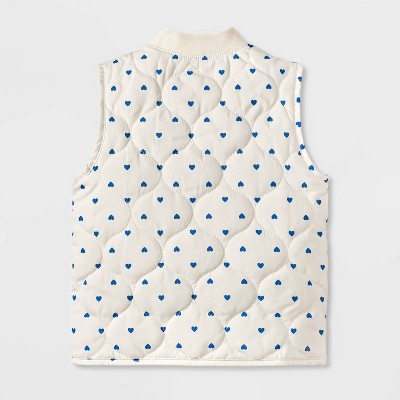 ジャケット・アウター SZ Blockprints QUILTED VEST HEART COOKIE ジャケット・アウター SZ Blockprints QUILTED VEST HEART