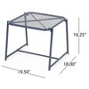 Lyngins Modern Mesh Outdoor End Table, Rectangle Powder-Coated Metal Patio End Table for Outside Use, Patio Side Table - 4 of 4