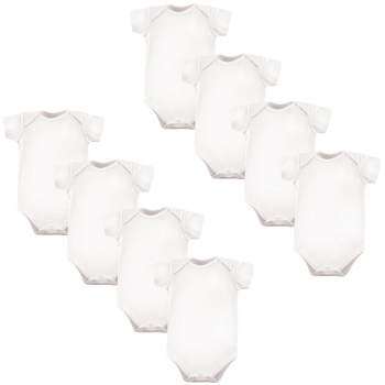 Luvable Friends Cotton Bodysuits 8Pk, White
