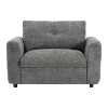 Sapphtopaz Chenille Sofa with Tufted Wide Seat Upholstered Couches for Living Room with Dual-port Charger Single Couch for Apartment,Bedroom - 2 of 4