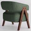 YOUNIKE Modern Accent Arm Chair Fabric Living Room Chairs Comfy Lounge Sofa Reading Chair 27.56" W x 23.62" D x 27.95" H with Wood V-Leg - 4 of 4