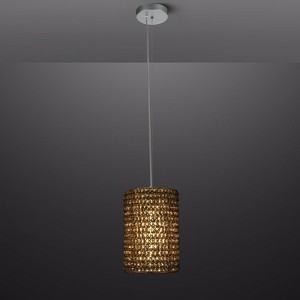 CityFurn 2-Light Cylinder Pendant Light with Crystal Glass - 1 of 4