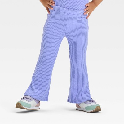 Image of Toddler Girls' Cozy Bottom Pants - Cat & Jack™ Periwinkle Blue 12M