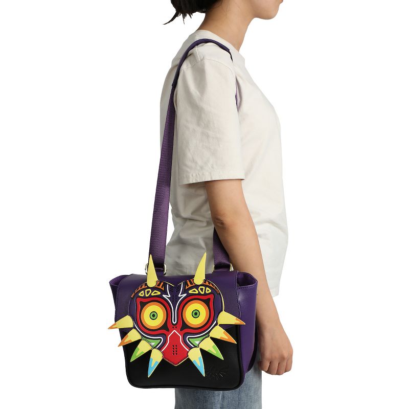 The Legend Of Zelda Majora's Mask Women's Purple Convertible Mini Backpack, 5 of 7