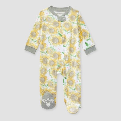 Burt's Bees Baby® Girls' Sunflower Patch Sleep & Play - Heather Gray Newborn