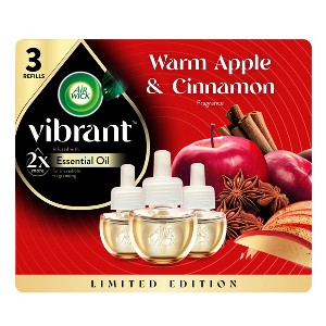 Air Wick Scented Oil Vibrant Air Fresheners - Warm Spiced Apples - 3ct - 1 of 4