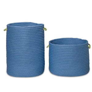 Colonial Mills Marissa Woven Hamp Set-2 - Blue 17"x17"x22" 19"x19"x15" - 1 of 1
