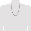 Chisel Stainless Steel Polished Black IP-plated 1.7mm 24" Elongated Box Chain Necklace - 4 of 4