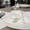Unique Bargains Napkin Rings Two-leaf Stainless Steel 1 Pc - 3 of 3