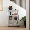 Danya B. 46.5" 4 Tier S Shaped Bookcase White/Black: Contemporary Style, Metal Frame, Laminate Surface - 2 of 4