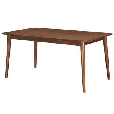 Mid-Century Modern Rectangular Dining Table Brown - HomeFare