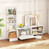 Tangkula TV Stand for TVs up to 50" w/Bookshelf & 3-Position Adjustable Shelf Metal Legs - 3 of 4