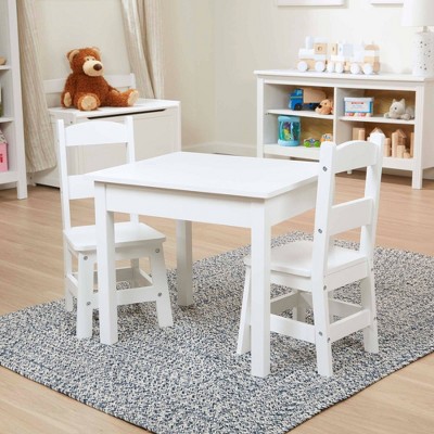 Melissa & Doug Solid Wood Table And 2 Chairs Set - Light Finish Furniture  For Playroom : Target