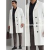 Lars Amadeus Men's Notched Collar Double Breasted Long Winter Coat - 4 of 4