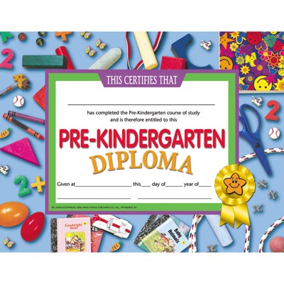 Hayes Publishing Pre-Kindergarten Diploma, Pack of 30, 8.5" x 11" (Case of 4)