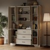 FUFU&GAGA Multifunctional Storage Cabinet Bookcase Display Cabinet with Drawers, Adjustable Shelving & Safety Features - 3 of 4