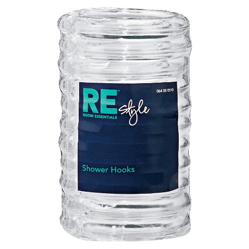 Plastic Shower Hooks Clear - Room Essentials