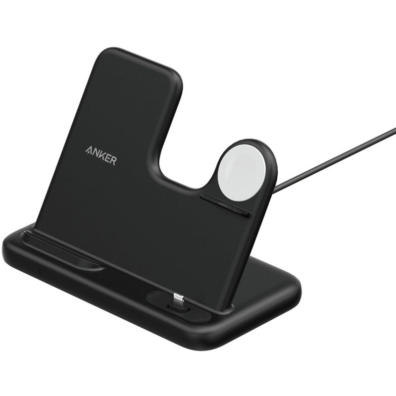 Anker PowerWave 4-in-1 Wireless Charging Stand for Phone, Apple Watch, Airpods, and More - Black, 2 of 5