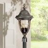 John Timberland Bellagio Rustic Farmhouse Outdoor Post Light Fixture Veranda Bronze 24 1/2" Champagne Hammered Glass for Exterior Barn Deck House Home - 2 of 4
