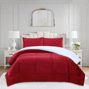 3Pcs Soft Cozy Plush Solid Color Comforter Set - 1 of 4