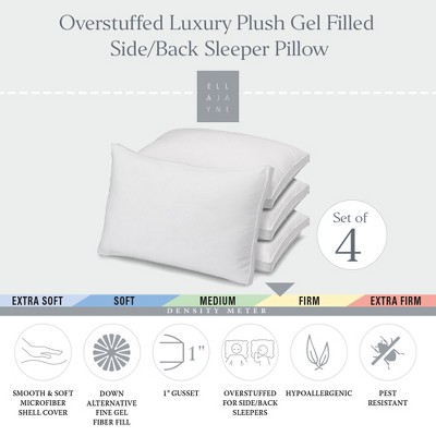 Ella Jayne Hypoallergenic White Microfiber Gusseted Pillow Set